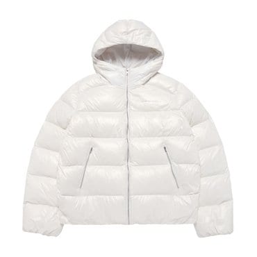 아크메드라비 GLOSSY HOODED DUCK DOWN JACKET WHITE  글로시후드 덕다운 화이트