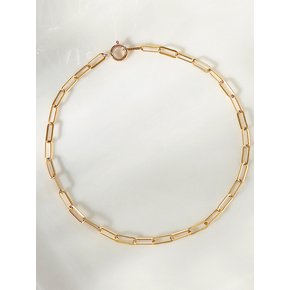 14K 골든베이직 클립체인 팔찌