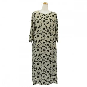 marimekko MARIMEKKO Tiheys Mini Unikko Dress 마리메코 원피스 유니코 7분 소매 보트넥 꽃무늬