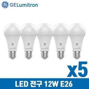 GE루미트론 LED 알뜰 전구 12W E26 x 5개