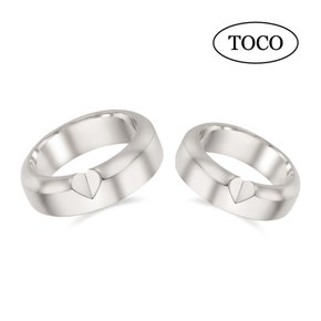 토코(TOCO) 925 Silver Heart Couple Ring 실버 커플링