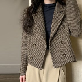 체크 울 자켓_YMSH25FW249