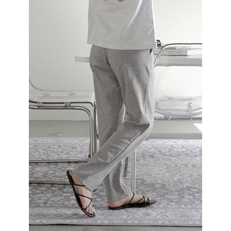 파란 데일리 일자 면 팬츠