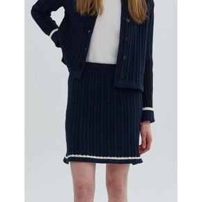 [정상가109,000원] Cotton100 Cable Knit Skirt  Navy (WE335UC61R)