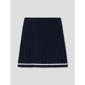 [정상가109,000원] Cotton100 Cable Knit Skirt  Navy (WE335UC61R)