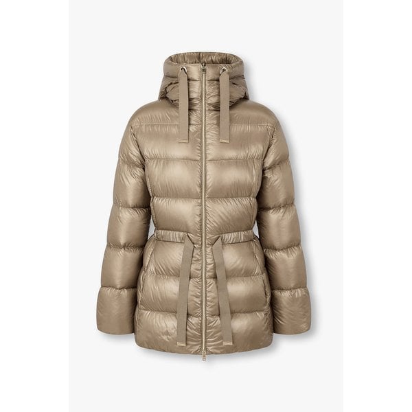 여성 드로스트링 후디드 다운 패딩 자켓 46B5301550000