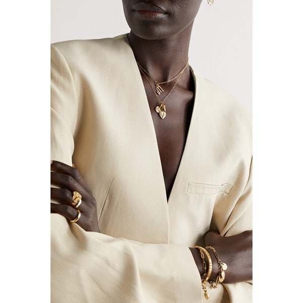 파운드레 이니셜 18k 골드 다이아몬드 네크리스 1647597298413951