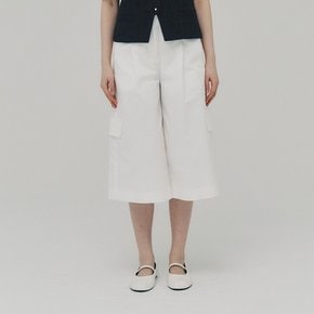 Cropped Cargo Pants_WHITE