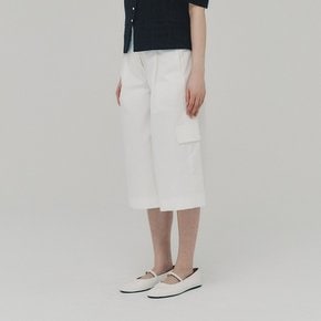 Cropped Cargo Pants_WHITE