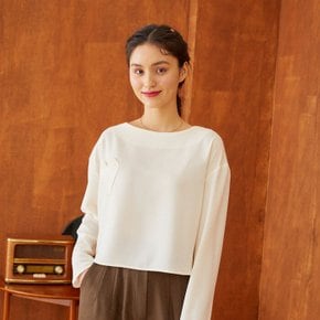 / heart pocket blouse (ivory)