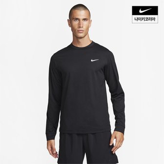 나이키 맨즈 나이키 드라이 핏 UV 하이버스 긴팔 피트니스 탑 NIKE FB8584-010