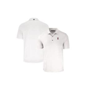 4534637 Cutter  Buck Mens White Los Angeles Angels Forge Eco Stretch Recycled Polo