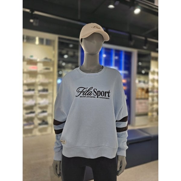 [파주점] 여성 세미크롭 오버핏 맨투맨(FS2POH1152F-LBU)