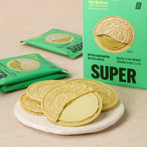노브랜드 X슈퍼말차 말차샌드웨이퍼 32g