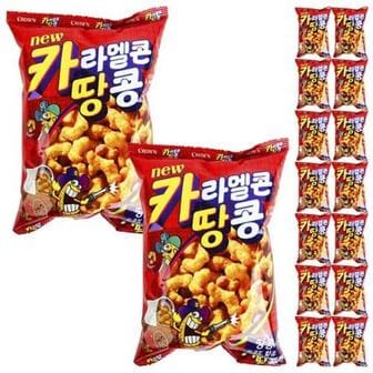  크라운제과 카라멜땅콩 72g x 16개