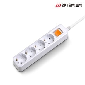 e_ 현대일렉트릭 HM16-42 메인 과부하차단 16A 4구 멀티탭 (1.5m)