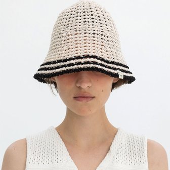 벤시몽 STRIPE BUCKET HAT - DARK GREY