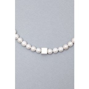 8mm Texture White Pearl Necklace