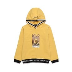 N201KHD010 전판프린트 후드티 BAMBOO YELLOW