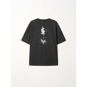 Glitch Flower T-shirt_Charcoal