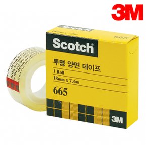 3M 양면테이프 리필 665R (투명 18mmx7.6m)