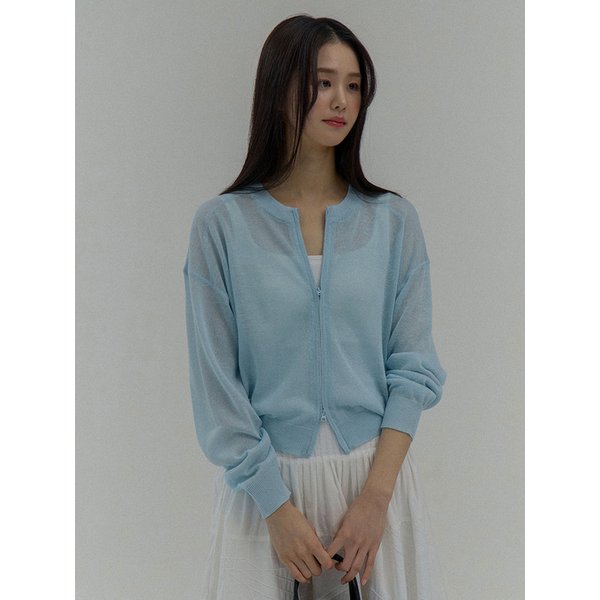 Rainbow Two-Way Zip-Up Cardigan_5color