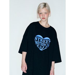 Heart-Logo T-Shirt_Black(Over-Fit) Unisex