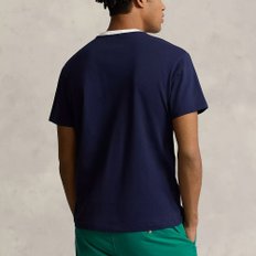 랄프로렌 반팔티 크루즈 네이비 남성 클래식핏 로고 져지 티셔츠