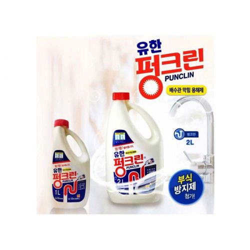 펑크린 싱크대청소 배수구청소 유한락스 하수구청소 배수구세정제 1L 1L- X ( 3매입 )