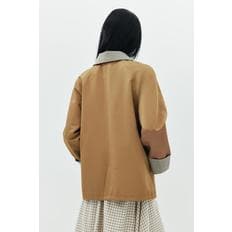 칼라 코트 다크 베이지/라이트 베이지 1364253001