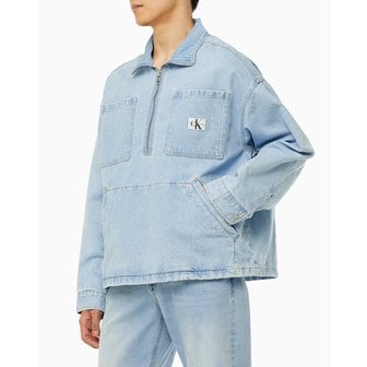 Calvin Klein Jeans 남성 하프집업 데님 윈드 브레이커 자켓(J325550)