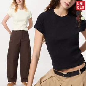 UNIQLO 유니클로 리브 미니 티셔츠