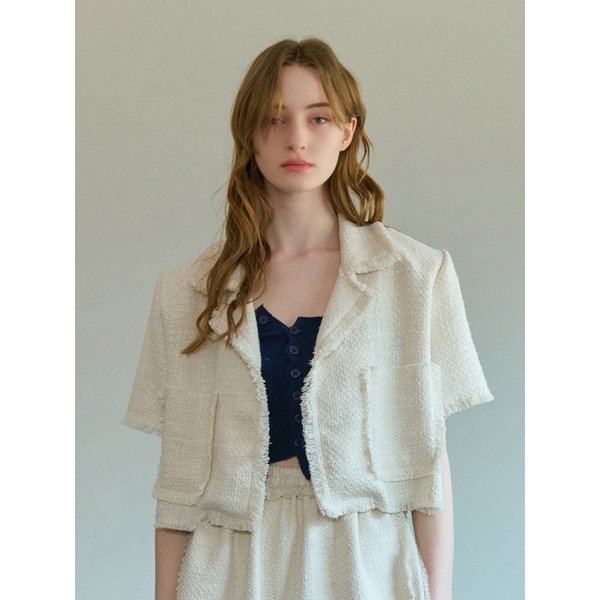 SUMMER TWEED JARKET IVORY