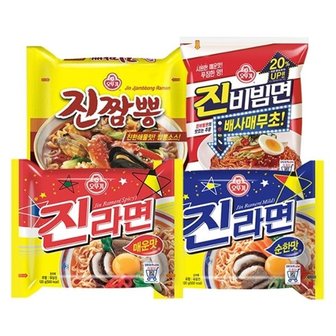 오뚜기 진진비짬 진라면 매운맛5+순한맛5+진비빔면4+진짬뽕4