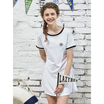 레이지비 멀티텐션 밸런스 핏 스트링 원피스 화이트 (팬츠세트)