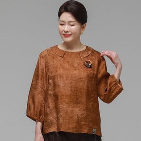 더하랑 소담드리 여름 인견 블라우스 머스타드