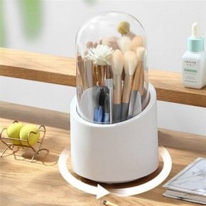 먼지차단 뚜껑 회전하는 아크릴 브러쉬 화장품 정리함