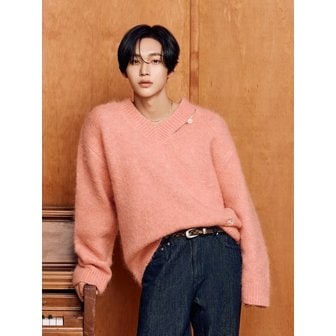 세터 에센 투 톤 모헤어 블렌드 니트_핑크