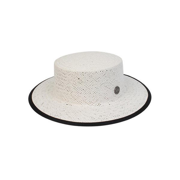 Edge Taping White Simple Panama Hat 파나마햇