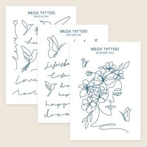 MEGA TATTOO 감성 타투스티커 6종(택1)