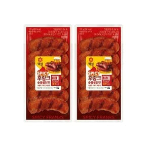 백설 숯불불닭맛 후랑크 120g x2개