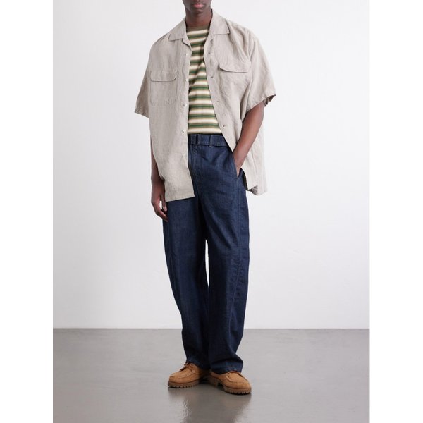 빔스 컨버터블 칼라 리넨 셔츠 46376663162982537
