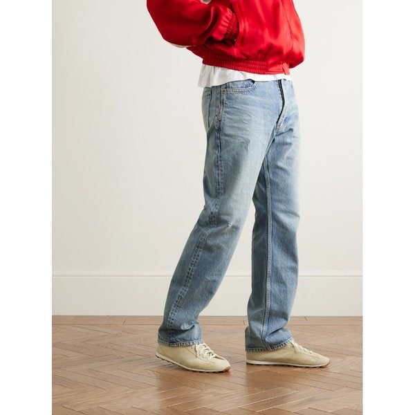 테니스 가죽 트리밍 크로크 효과 스웨이드 스니커즈 46376663162911379