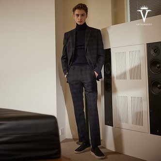  [INTERMEZZO] 23FW 울 블렌드 컴포터블 수트 네이비체크