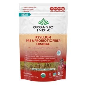 Organic India오가닉인디아  차전자피  프리  프로바이오틱  섬유질  오렌지  284g