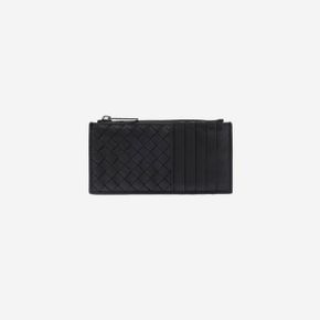 보테가 베네타 지퍼 카드 케이스 블랙 Bottega Veneta Zipped Card Case Black