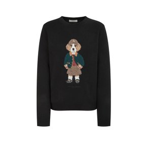 [25FW] [스테디셀러][HAZZYS HARRY][울100%]블랙 해리 긴소매 스웨터 WSSW5D906BK