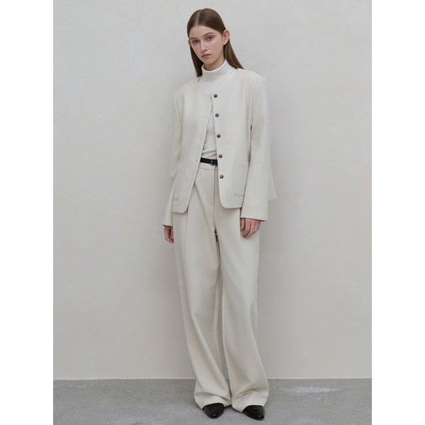 [세트] 피치 베이직 자켓 + 피치 베이직 슬랙스 아이보리 amr2209