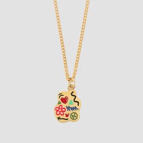 MINI DOODLE NEC SILVER92518K GOLD PLATED