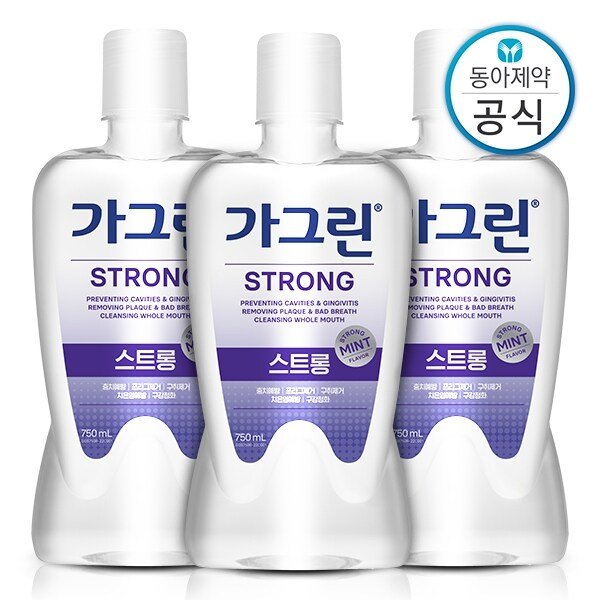 스트롱 가글 750ml 3개 구강청결제